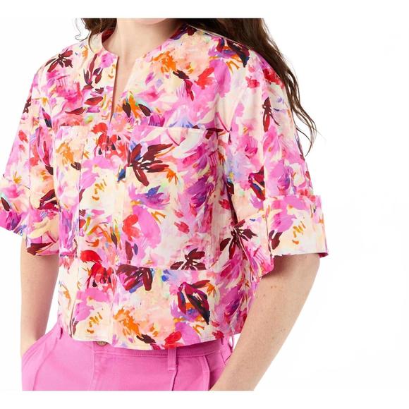 NEW ULLA JOHNSON suri blouse in azalea
